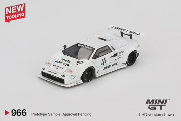 Mini GT 966 Lamborghini Countach LB-WORKS White 2024 Tokyo Auto Salon