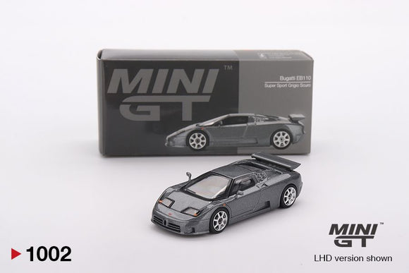 Mini GT 1002 Bugatti EB110 Super Sport Grigio Scuro