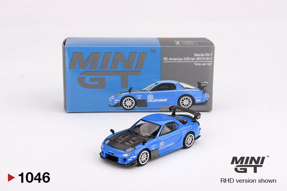 Mini GT 1046 Mazda RX-7 RE-Amemiya 20B NA 3ROTOR-7 “Ama-san Go”