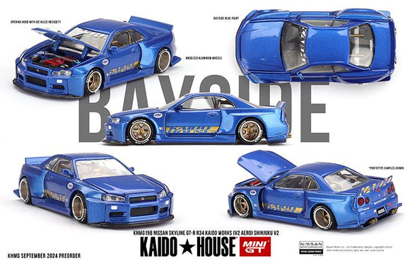 Mini GT Kaido House G158 Nissan Skyline GT-R (R34) Kaido Works Shinjuku V2