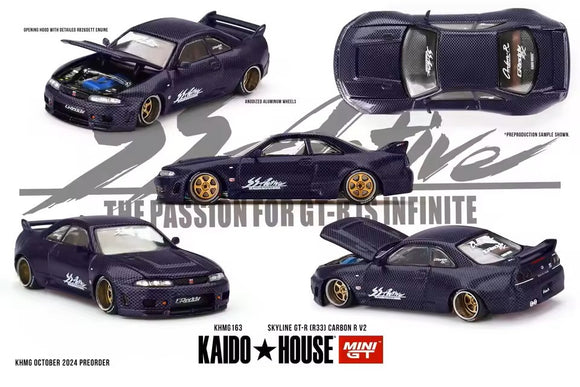Mini GT G163 Kaido House Nissan Skyline GT-R (R33) Active Carbon R V2