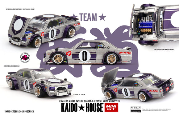 Mini GT Kaido House G165 Nissan Skyline 2000GT-R Kaido Works V1