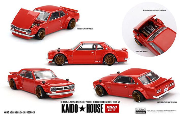 Mini GT Kaido House G175 Nissan Skyline 2000GT-R Kaido Street V1
