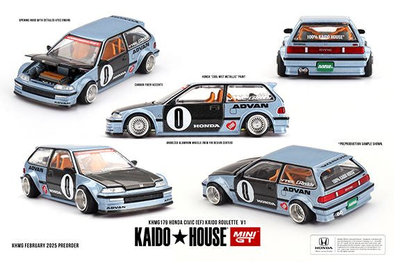 Mini GT G179 Honda Civic (EF) Kaido Roulette  V1