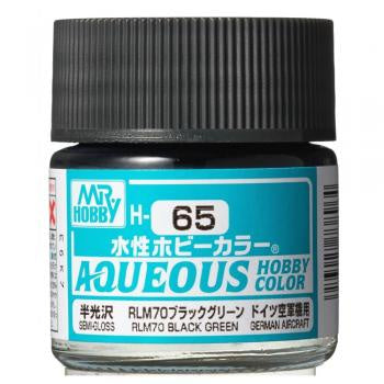 Mr. Hobby Aqueous H065 Semi Gloss RLM70 Black Green