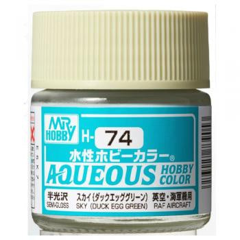 Mr. Hobby Aqueous H074 Semi Gloss Sky(Duck Egg Green)