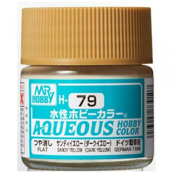 Mr. Hobby Aqueous H079 Semi Gloss Sandy Yellow (Dark Yellow)