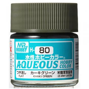 Mr. Hobby Aqueous H080 Flat Khaki Green