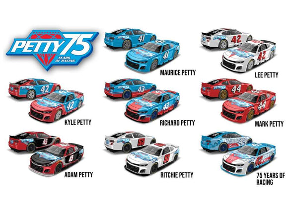 Trackhouse FXX2465PETTY75 Petty 75th Anniversary 8 Car Set
