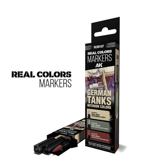 AK-Interactive RCM107 German Tanks Interior Colors Marker Set