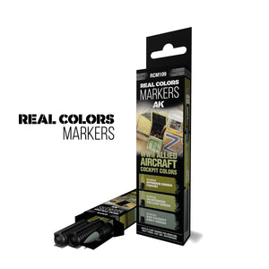 AK-Interactive RCM109 WWII Allied Aircraft Cockpit Colors Marker Set