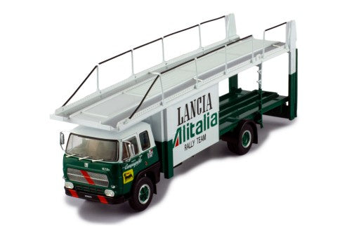 IXO TRU038 Fiat 673 Racing Transporter Green/White Lancia Alitalia Racing Team