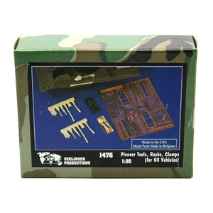 Verlinden 1476 Pioneer Tools, Racks & Clamps for U.S. Vehicles