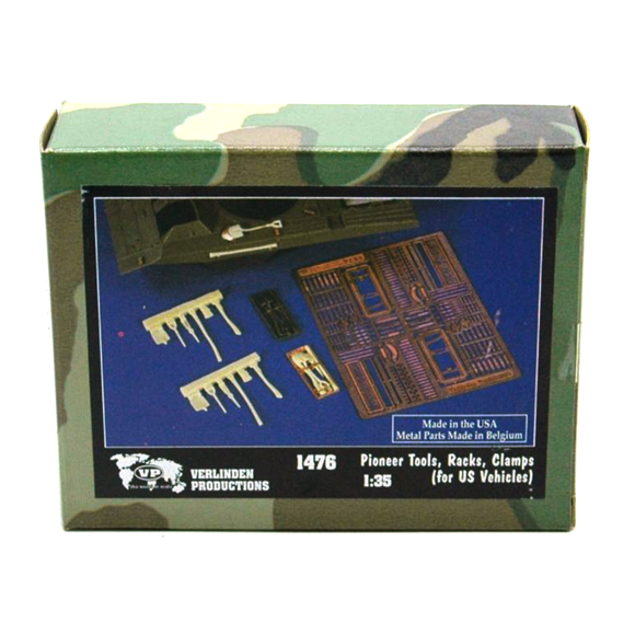 Verlinden 1476 Pioneer Tools, Racks & Clamps for U.S. Vehicles