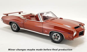 ACME 1801222 1970 Pontiac GTO Judge Convertible – Castilion Bronze