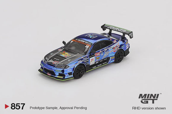 Mini GT 857 Nissan Silvia (S15) D-MAX #70 D-MAX Racing 2023 D1 Grand Prix / Blister Packaging