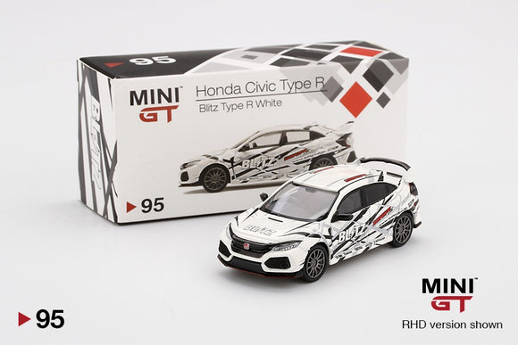 Mini GT 95 Honda Civic Type R Blitz White