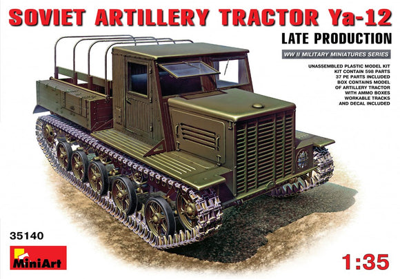 Miniart 35140 YA-12 Soviet Artilley Tractor Late Production