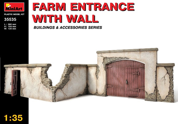 Miniart 35535 Farm Entrance with Wall