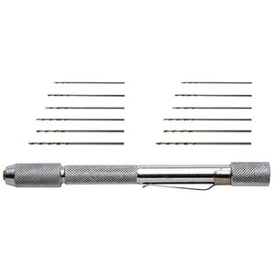 Excel EXC70003 Pin Vise - Mini with 12 Drills