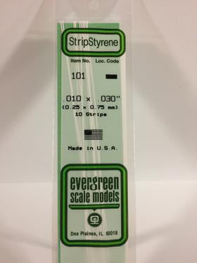 Evergreen 101 Strip - 0.25 x 0.75mm