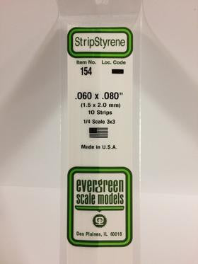Evergreen 154 Strip - 1.50 x 2.00mm