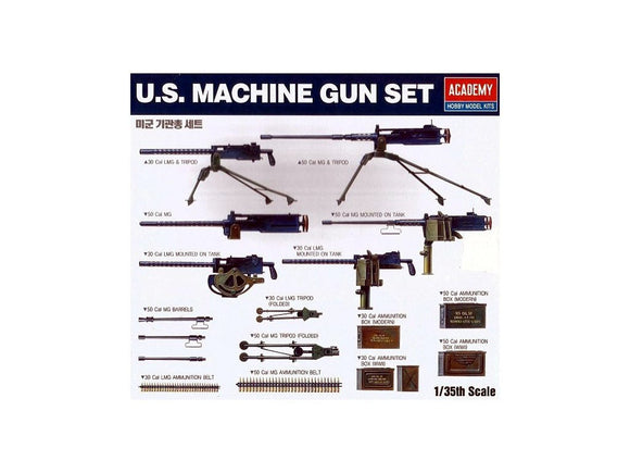 Academy 13262 US Machine Gun Set - 1/35 Scale