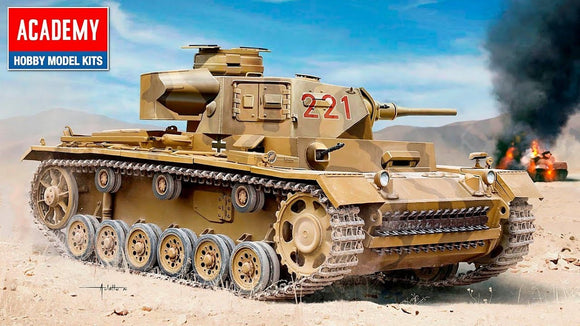 Academy 13531 German Panzer 3 Ausf.J 'North Afrika' - 1/35 Scale