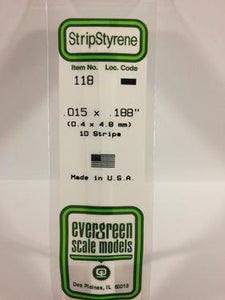 Evergreen 118 Strip - 0.40 x 4.80mm