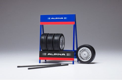 IXO 003W Alpina Wheel & Tyre Set with Stand