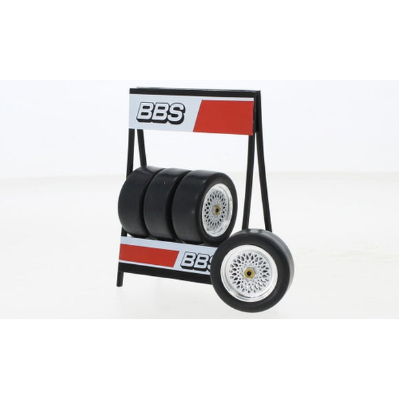 IXO 004W BBS Wheel & Tire Set + Stand