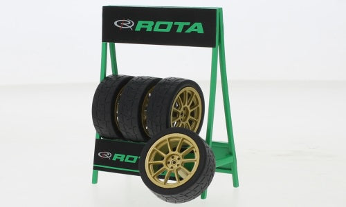 IXO 005W Rota Wheel & Tire Set + Stand