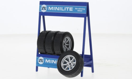 IXO 010W Minilite Silver Wheel & Tyre Set