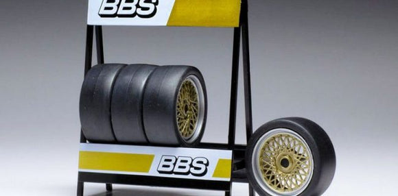 IXO 011W BBS Silver & Gold Wheel & Tyre Set