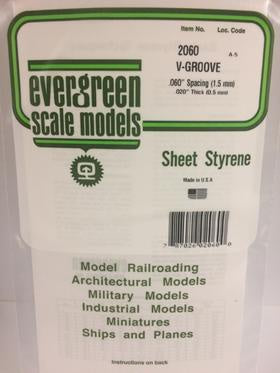 Evergreen 2060 Sheet - V Groove - 1.50mm