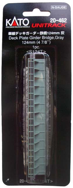 Kato 20-462 Unitrack Single Deck Girder Bridge 124mm - Grey