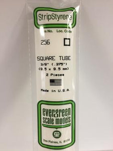 Evergreen 256 Tube - Square - 9.50mm