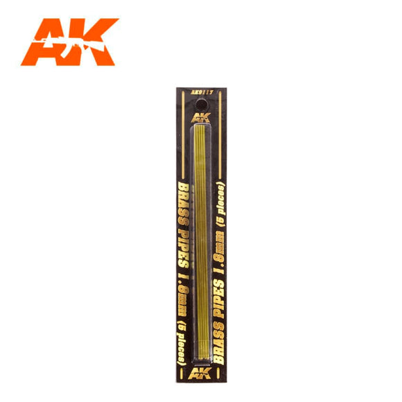 AK-Interactive AK9117 Brass Pipes 1.8mm x 5