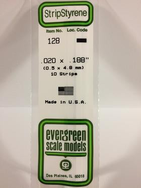 Evergreen 128 Strip - 0.50 x 4.80mm