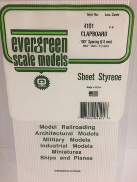 Evergreen 4101 Sheet - Clapboard - 2.50mm