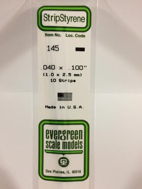 Evergreen 145 Strip - 1.0 x 2.50mm