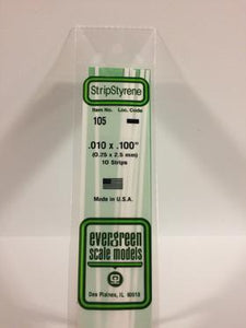 Evergreen 105 Strip - 0.25 x 2.50mm