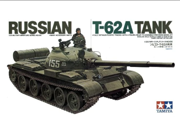 Tamiya 35108 T-62 Soviet Tank - 1/35 Scale