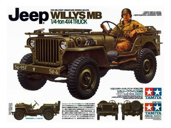 Tamiya 35219 Willys Jeep 1/4 Ton - 1/35 Scale