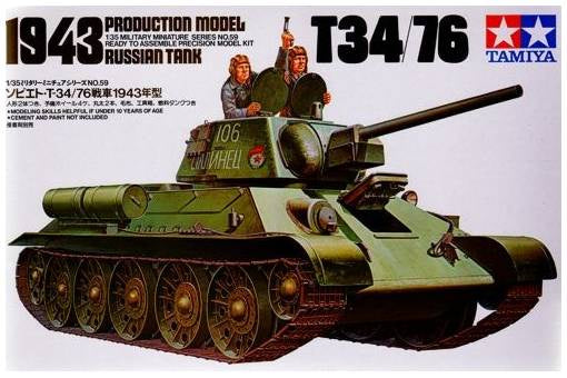 Tamiya 35059 T34/76 Russian Tank 1943 Production