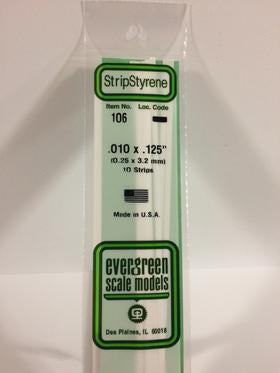 Evergreen 106 Strip - 0.25 x 3.20mm