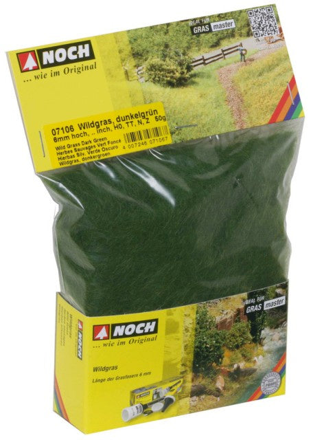 Noch 7106 Grass - Static 6mm - Dark Green - 50gm