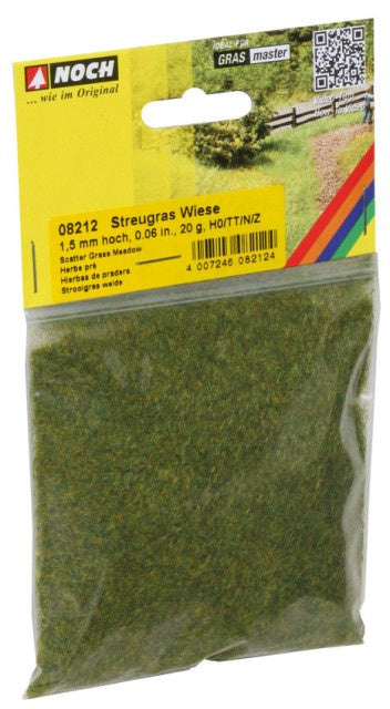 Noch 8212 Grass - Static 1.5mm - Meadow - 20gm