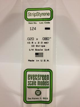 Evergreen 124 Strip - 0.50 x 2.00mm