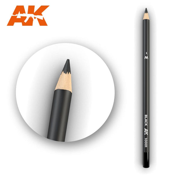 AK-Interactive AK10001 Watercolor Weathering Pencil - Black
